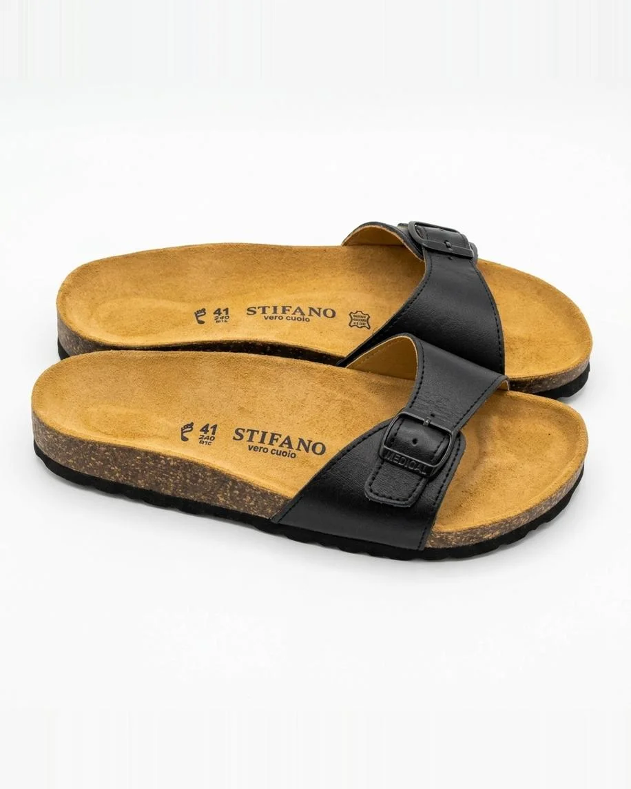 Sandales legacy en cuir lisse noir 0024