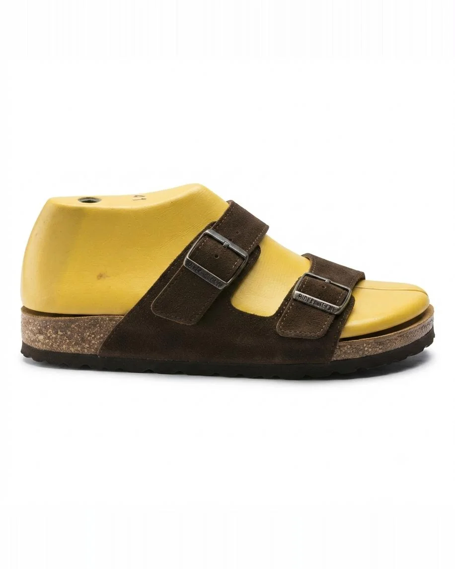 Sandales ortho en daim chocolat 0022