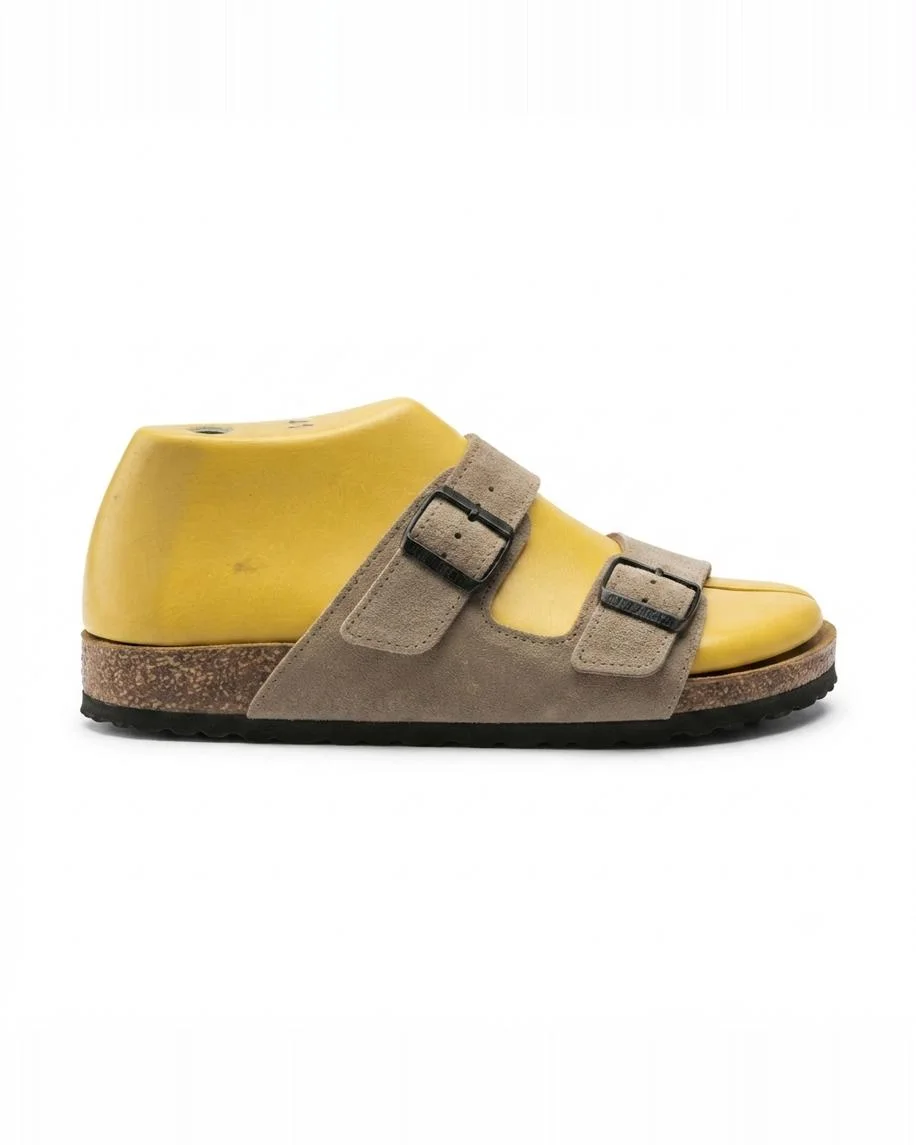 Sandales ortho en daim taupe 0022