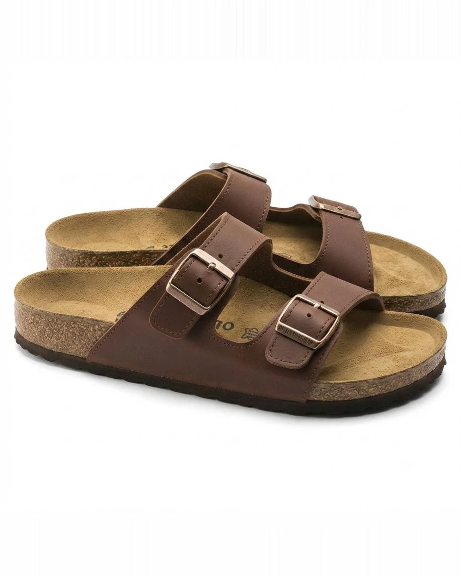 Sandales savana en cuir lisse brown 0012