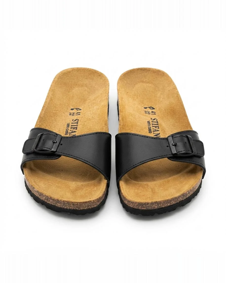 Sandales legacy en cuir lisse noir 0024