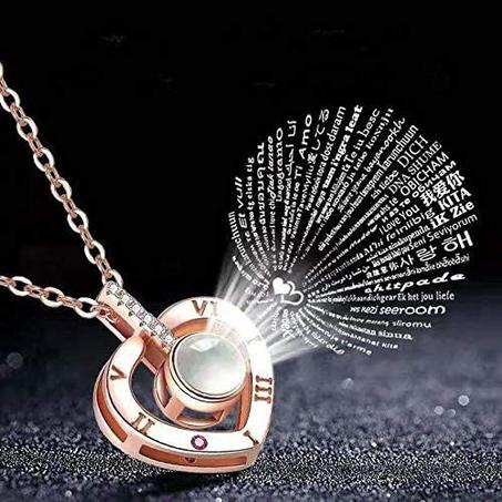 قلادة أحبك بـ 100 لغة / Collier je t'aime en 100 langues