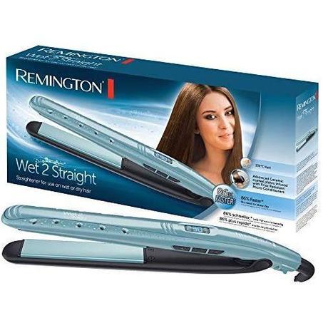 ملمس شعر  \  Remington Fer À Lisser Wet 2 Straight - S7300 - Bleu