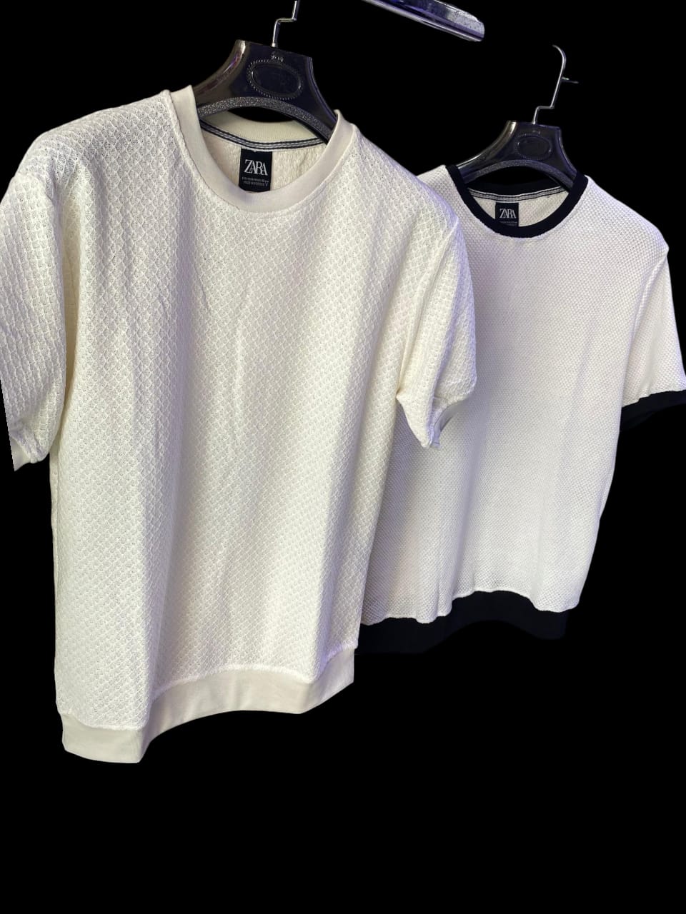 Striped T-Shirt with Crew Neck and Short Sleevs