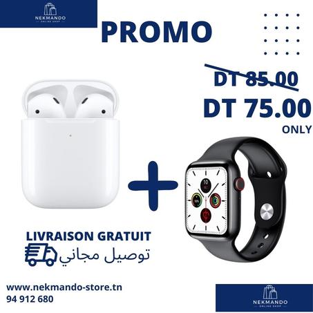 Pack T55 PRO MAX 2022 Airpods + Smart Watch + 2 Bracelet