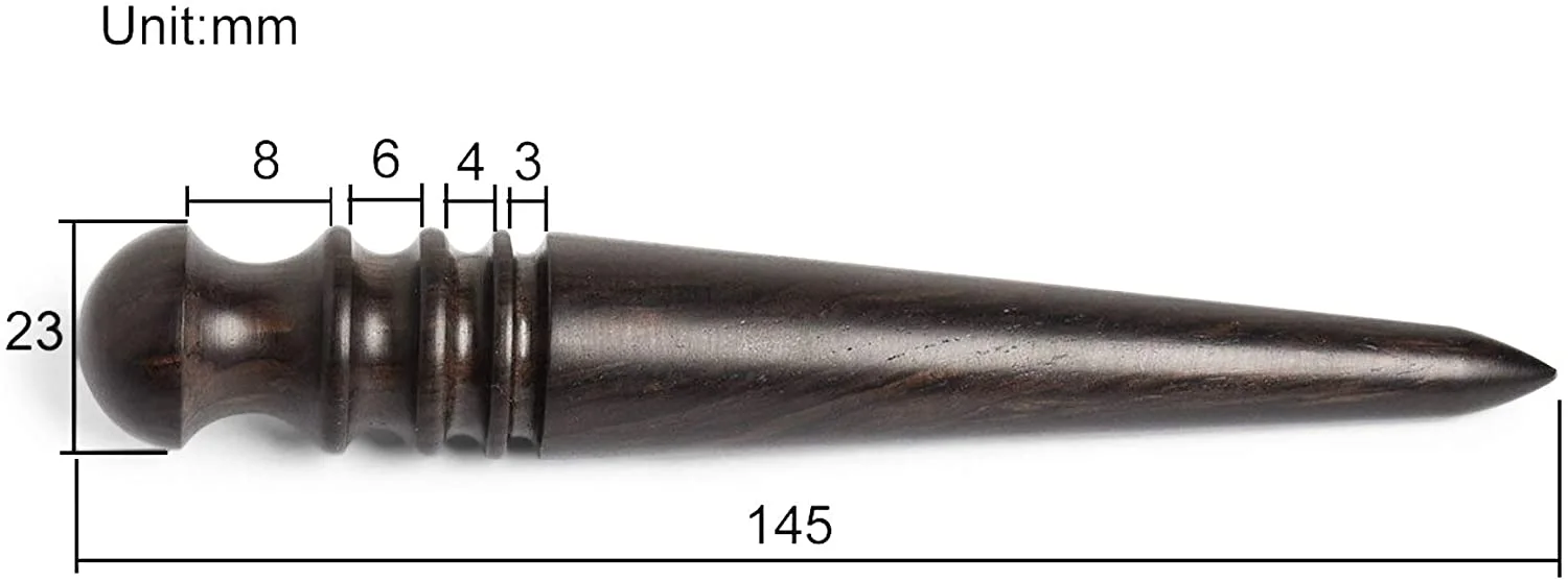 Outil de brunissage du cuir - Slicker conique en bois de santal