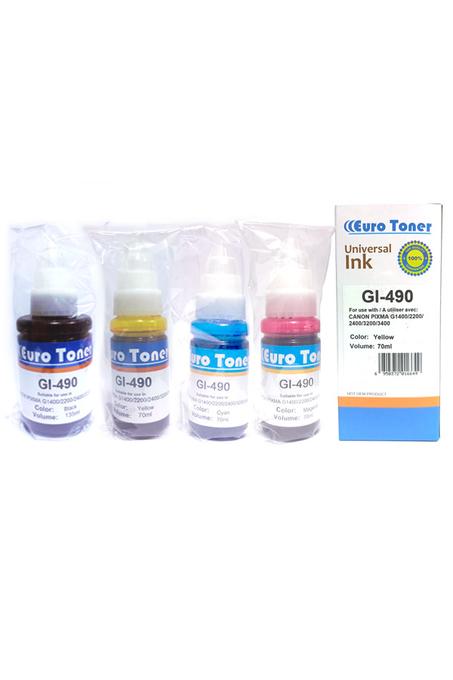 Quatre  Bouteilles d'encre Canon pixma GI490