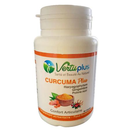 VertuPlus Curcuma Plus Confort Articulaire – 60 Gélules
