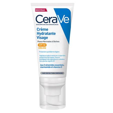 Cerave Crème hydratante visage SPF50 peaux normales à sèches 52ml