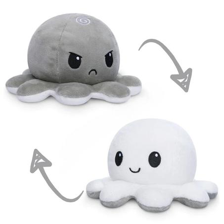 Pieuvre Réversible Blanc/Gris