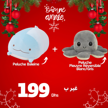 Duo de Nouvel An (Baleine + Pieuvre)