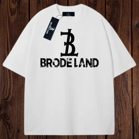 t-shirt oversise BRODE LAND blanc