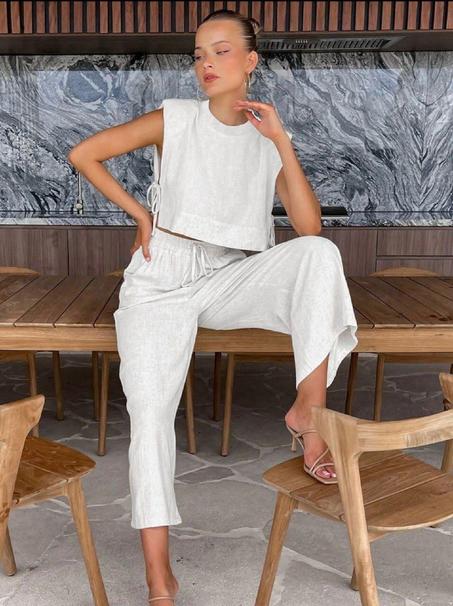 Ensemble Blanc - Effet Lin Chic