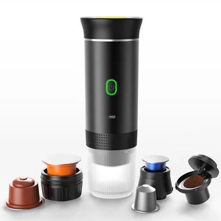 ☕ Machine à Café Portable Wireless 3-en-1 — Espresso partout, voiture & voyage 🚗✨