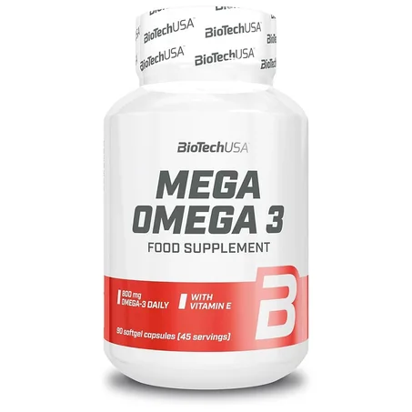 Mega Omega 3 90 Softgel Capsules (45 Servings) - Biotech USA