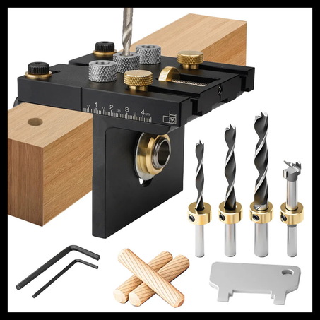 Kit Gabarit à Goujons 3 en 1 pour Menuiserie