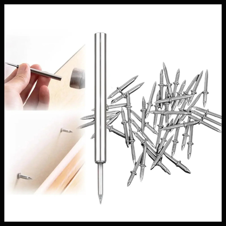 100PCS Clous en Acier au Carbone pour Installation de Plinthes