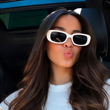 les lunettes blanc