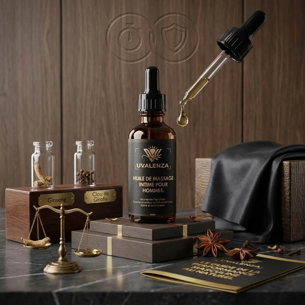 Huile de massage intime pour homme