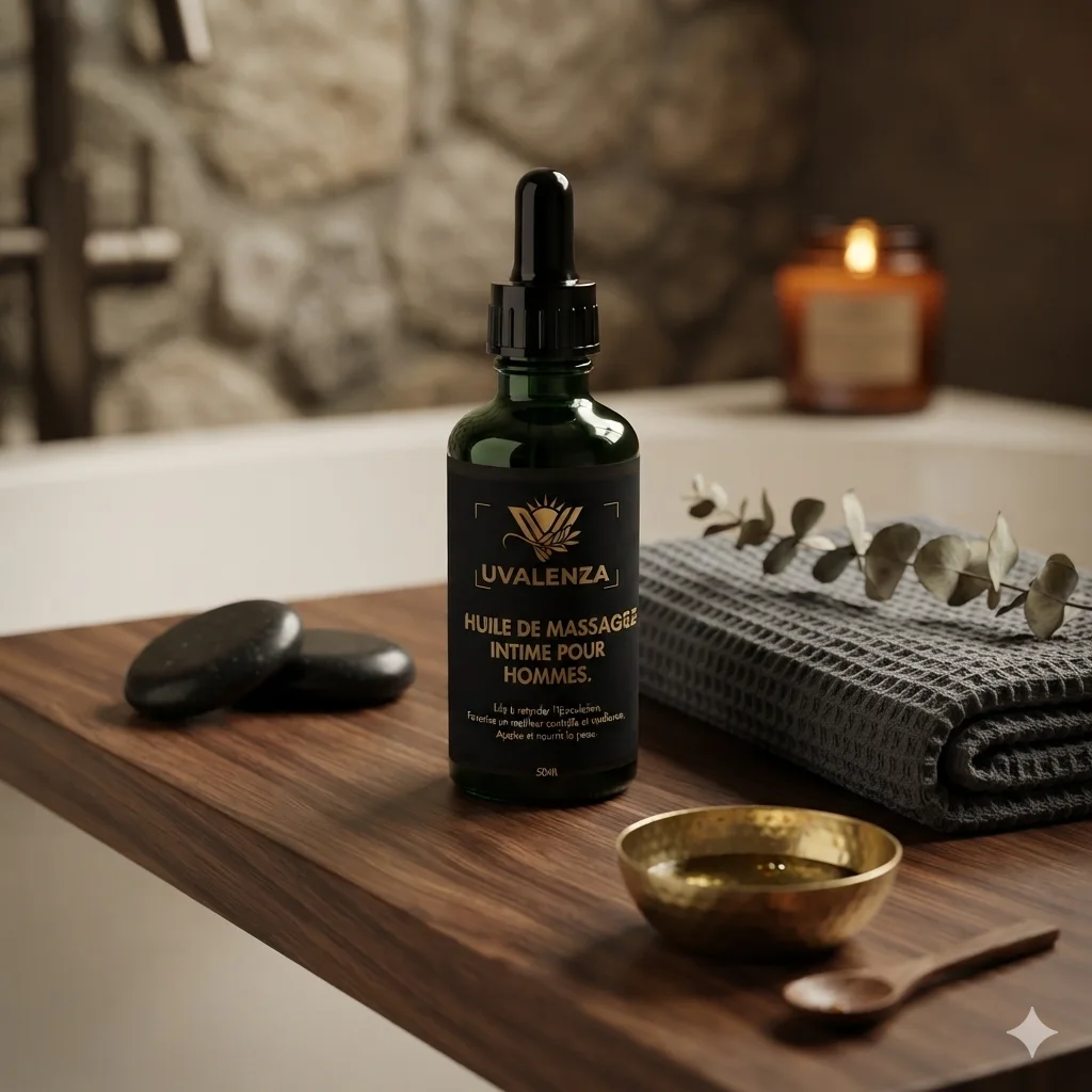 Huile de massage intime pour homme