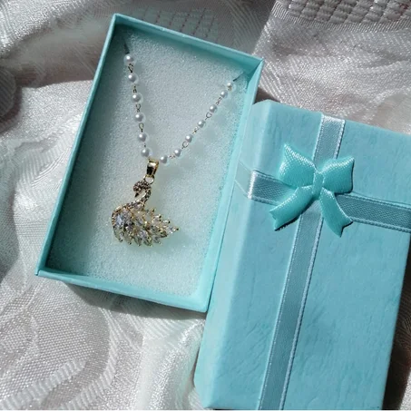 Stainless Steel White swan necklace