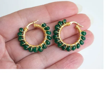 Stainless Steel Emerauld Earings