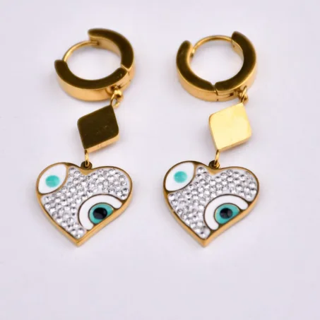 Stainless Steel devil eye Earings