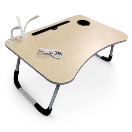 Table de lit; bureau pliable avec ports USB