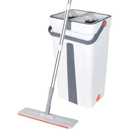 Balai Serpillière Microfibre avec Seau Essoreur Double bac et 7 Serpillères