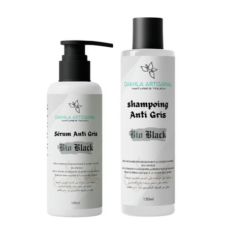 PACK Bio-Black ( anti-gris ) Sérum 100 ML + shampoing 150 ML
