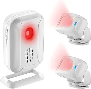 GREENCYCLE Timbre de puerta de movimiento, timbre de puerta para entrada de negocios, monitor de zumbador de bienvenida de tienda, alarma de detección de movimiento, recordatorio de cuidador 