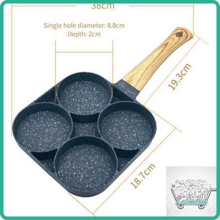 4 Hole Frying Pan Non Stick