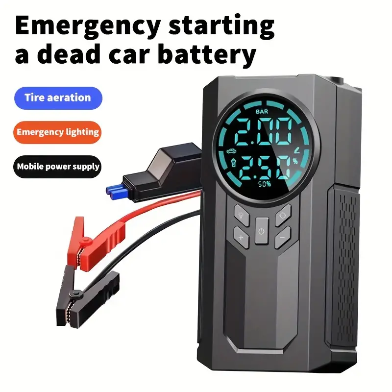 • جهاز تشغيل الطوارئ المحمول مع ضاغط هواء وبطارية للسيارات والشاحنات