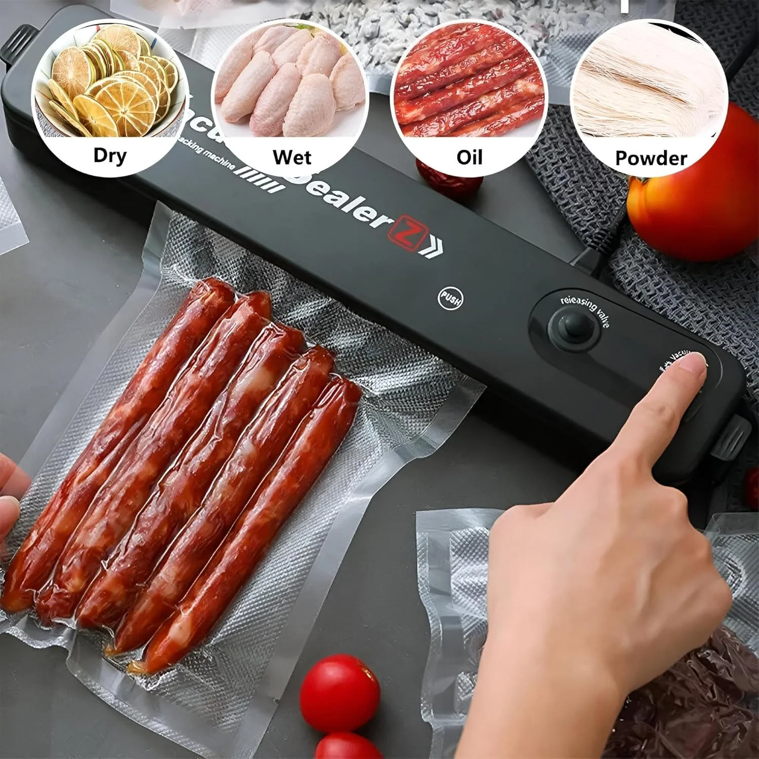 • ماكينه تغليف الأطعمه أوتوماتيك بتفريغ الهواء