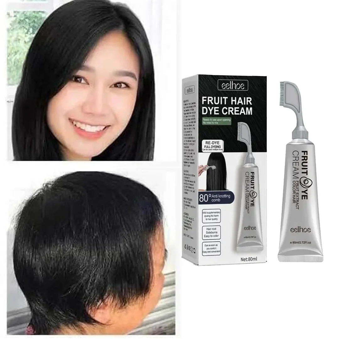 عرض 2 كريم صبغ الشعر بالفاكهة الطبيعية اسود