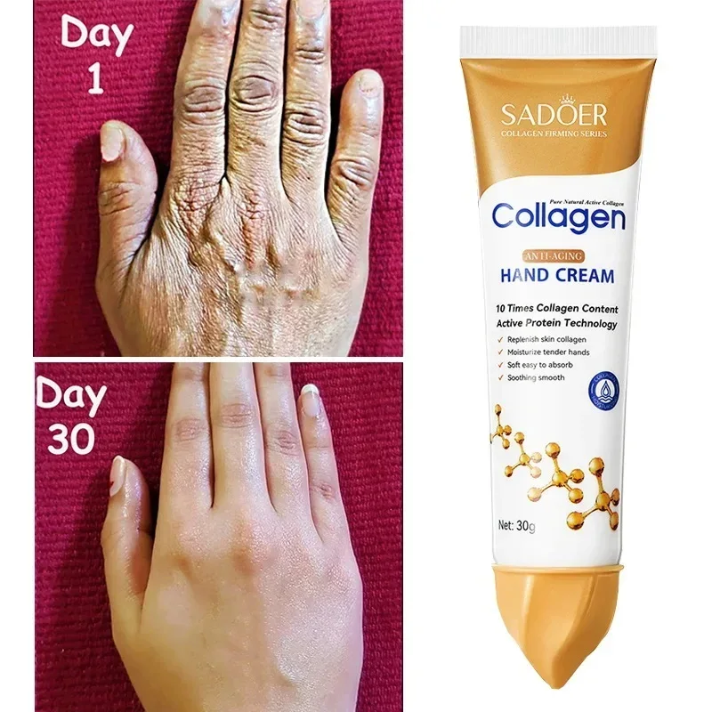 عرض 2 قطعة كريم اليدين المضاد للشيخوخة والكولاجين النشط من سادوير-ANTI-AGING COLLAGEN HAND CREAM