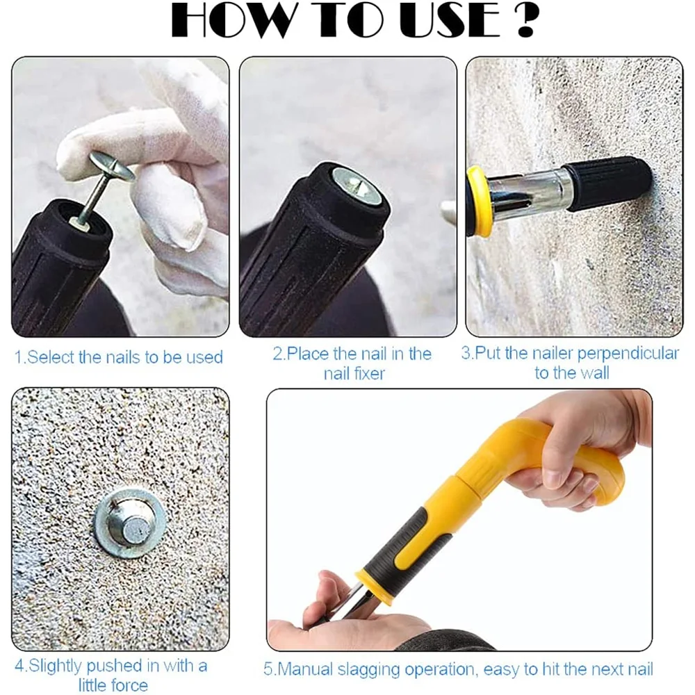 عرض 2  مسدس مسامير ستيل Steels Nail Shooting Gun