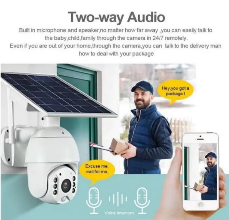 • كاميرا مراقبة CCTV للأماكن الخارجية ضد الماء وتعمل بالطاقة الشمسية | Crony