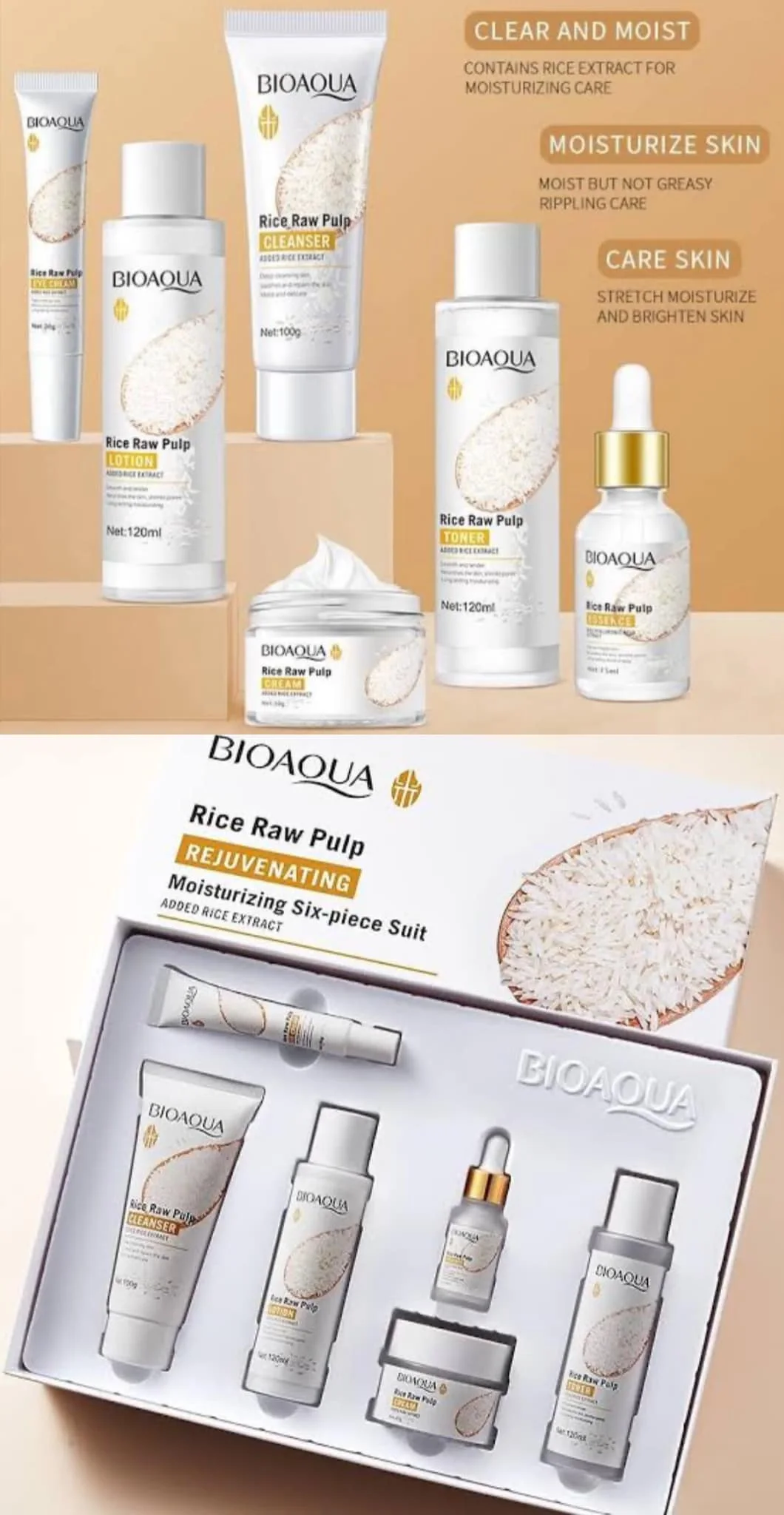 • مجموعة العناية بالوجه من BioAqua 6 in 1