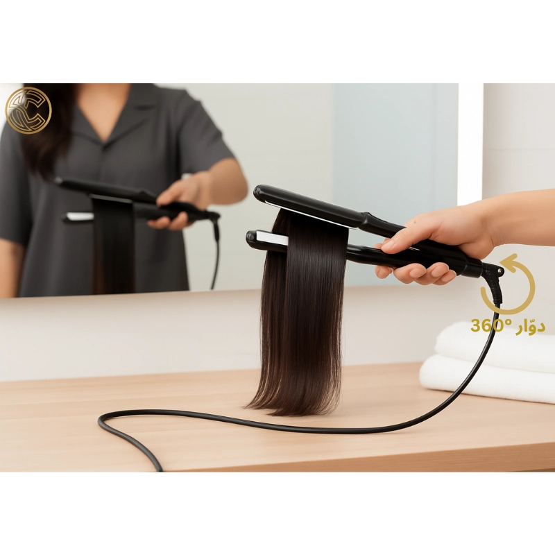 MAXISALON PRO: مكواة الشعر الاحترافية بتقنية التورمالين (750°F) 399°C - لنتائج صالونات دائمة!