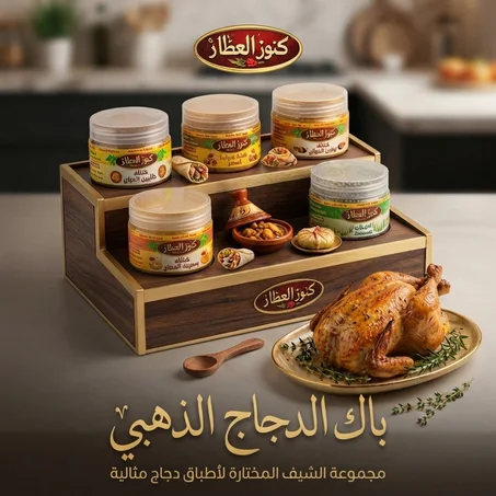 باك الدجاج الذهبي - مجموعة توابل طبيعية للدجاج - كنوز العطار
