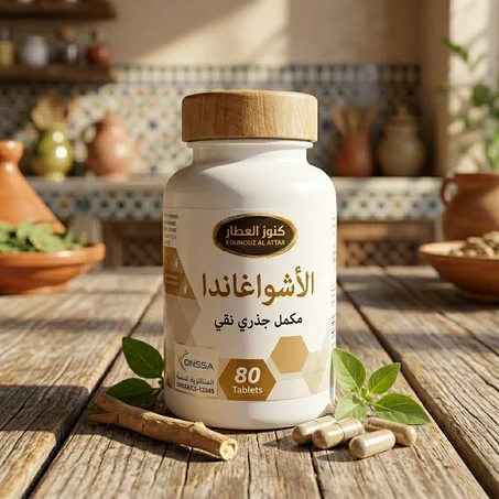 الأشواغاندا - مكمل غذائي نقي من كنوز العطار 20 حبة