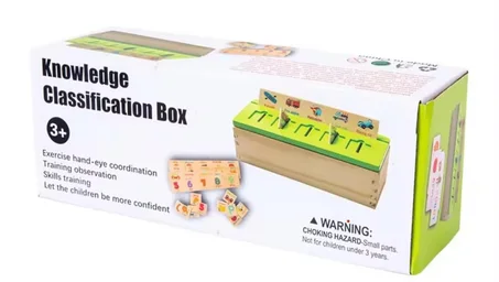 KNOWLEDGE CLASSIFICATION BOX- Boîte de tri et de classification éducative en bois dès 3 ans