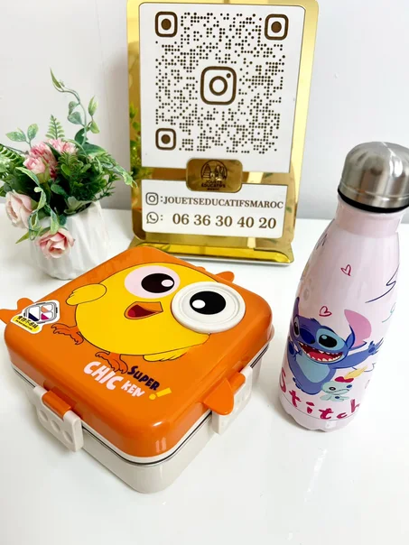 Pack Lunch Box + Gourde Isotherme Stitch 500 ml – 199 DH