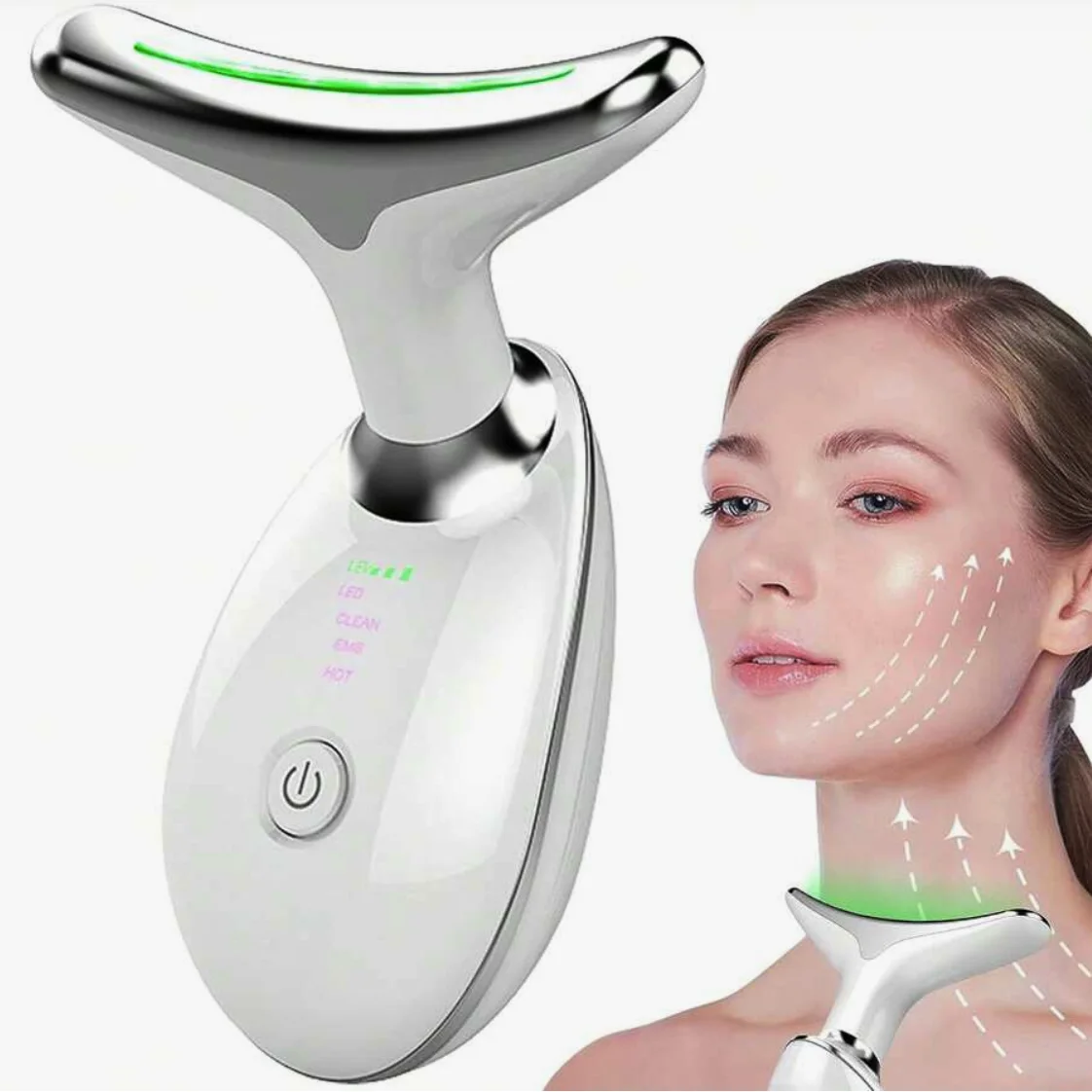 Appareil de Massage LED Anti-Rides pour Visage et Cou