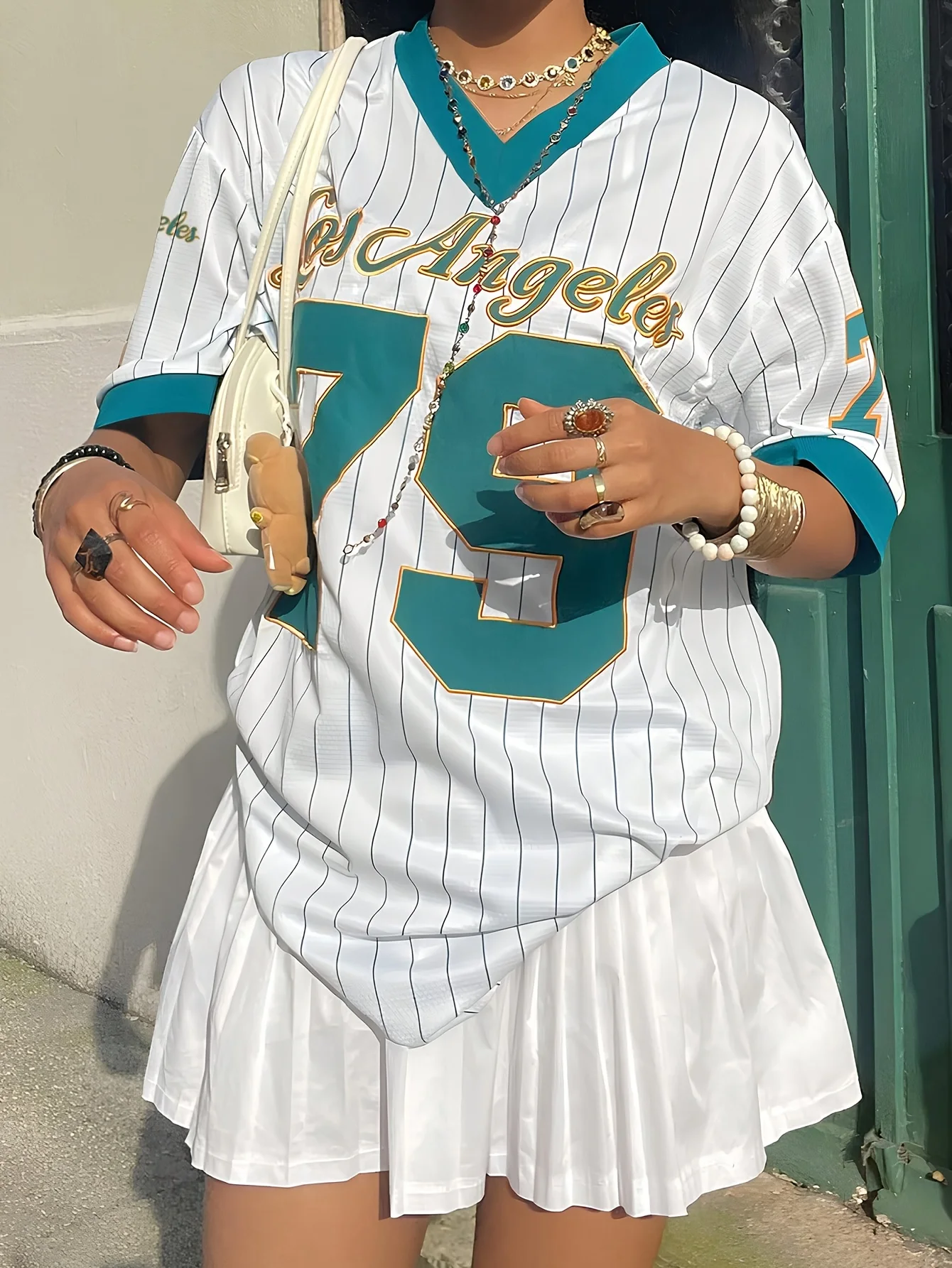 79 Los Angeles Football Striped Women Jersey