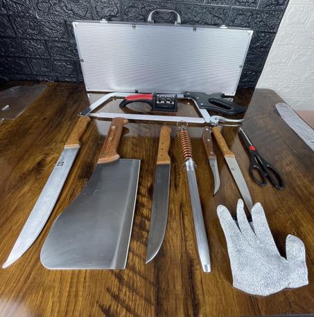 حقيبة السكاكين الاصلية  الخشبية 10 قطع