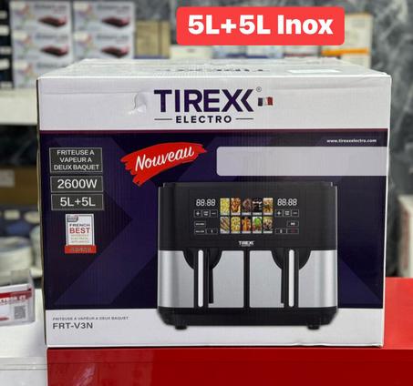 قلاية بالبخار TIREXX - حوضين 5L + 5L، بقدرة 2600W