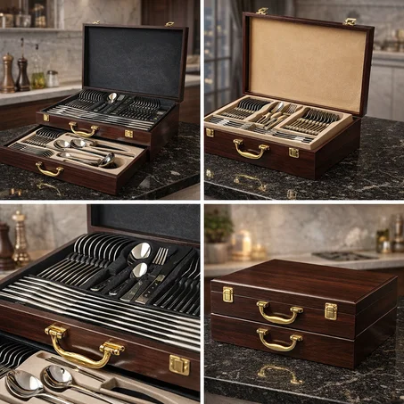 طقم ملاعق  وسكاكين فاخر من  GIORINOX  72