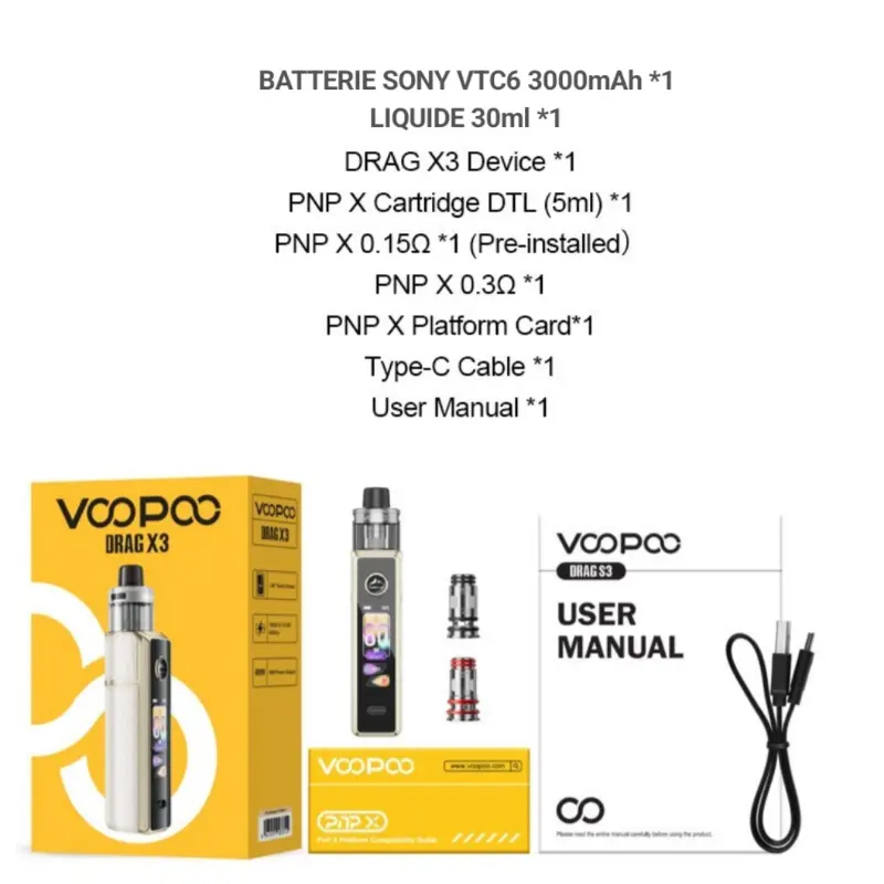 Voopoo Drag X3 Tunisie